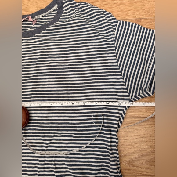 La Vie En Rose Navy and White Striped Tee - Picture 3 of 5